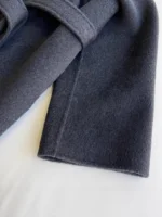 Cashmere  Wool Lapel Tie Waist Double-Sided Wool Coat  Jacket Autumn Winter - Image 6