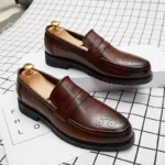 2024 Formal Chef Shoes Kitchen Men Breathable Loafers Shoes New Design Big Size Men's Casual Dress Shoes Leather Pairs for Men