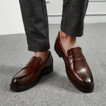 2024 Formal Chef Shoes Kitchen Men Breathable Loafers Shoes New Design Big Size Men's Casual Dress Shoes Leather Pairs for Men - Image 3