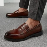 2024 Formal Chef Shoes Kitchen Men Breathable Loafers Shoes New Design Big Size Men's Casual Dress Shoes Leather Pairs for Men - Image 2