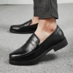 2024 Formal Chef Shoes Kitchen Men Breathable Loafers Shoes New Design Big Size Men's Casual Dress Shoes Leather Pairs for Men - Image 4